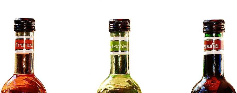 Wine, Drink, Restaurant, Weinstube, Alcohol, Bottles - Glass Bottle (960x357), Png Download