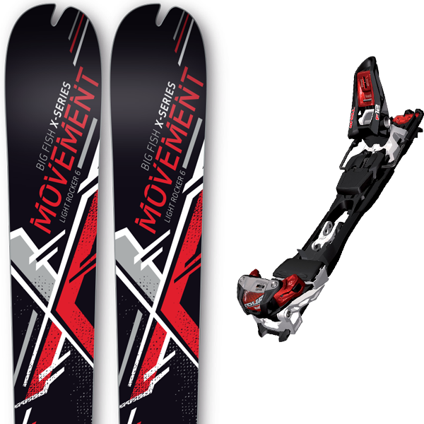 Movement Big Fish X-serie 2016 Marker F12 Tour Blk/red/whi - Volkl Inuk 2017 (600x600), Png Download