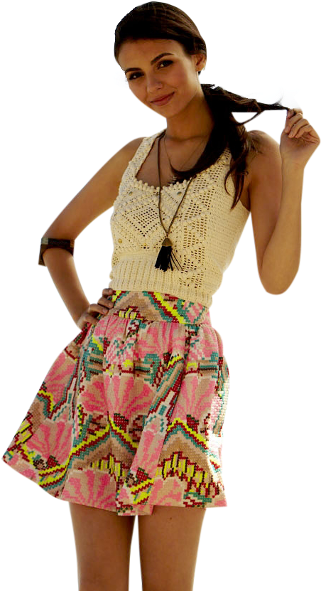 51 Images About Victoria Justice On We Heart It - A-line (572x865), Png Download