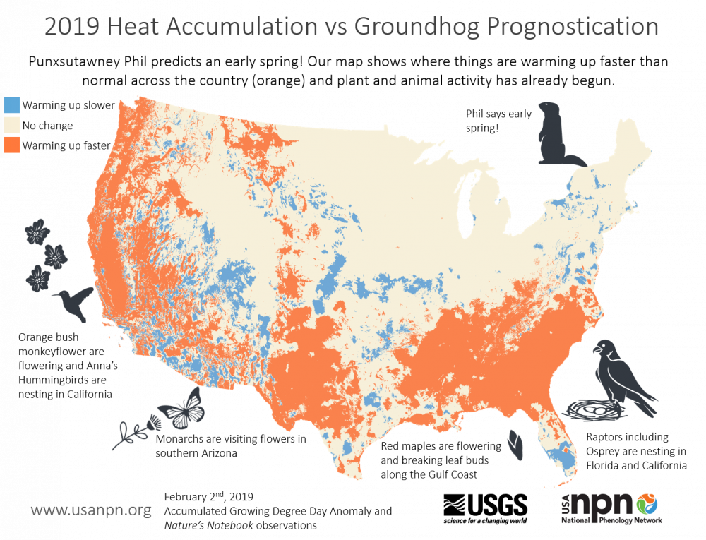 Did The Groundhog Get It Right This Year - United States Geological Survey (1000x765), Png Download