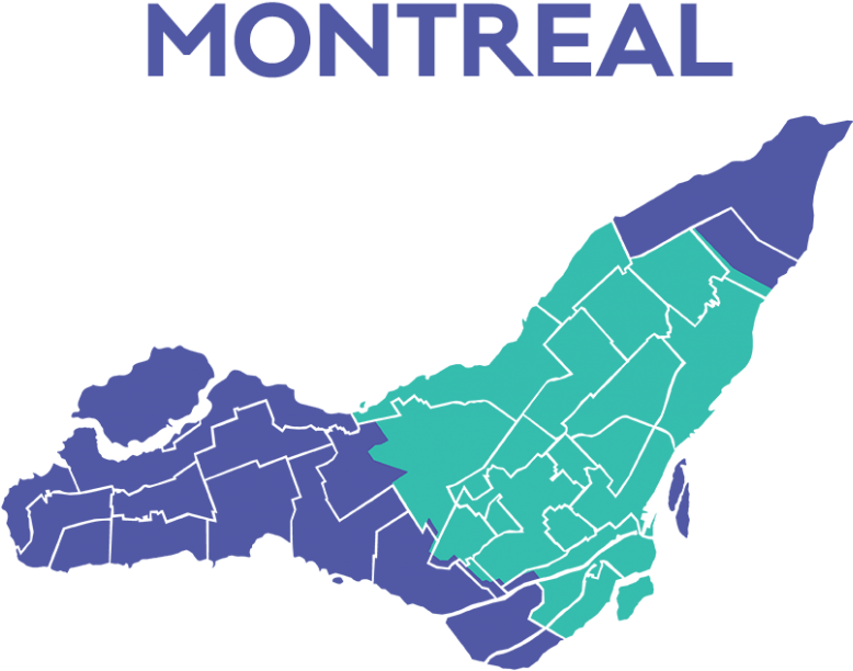 Important Before You Buy A Gift Card, Click On One - Map Of Montreal Boroughs (1024x840), Png Download