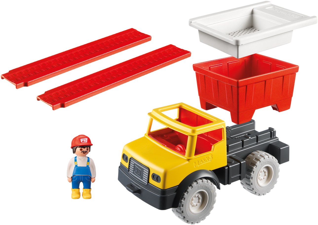 Playmobil - 9142 - Sand - Dump Truck - Dump Truck (1400x980), Png Download