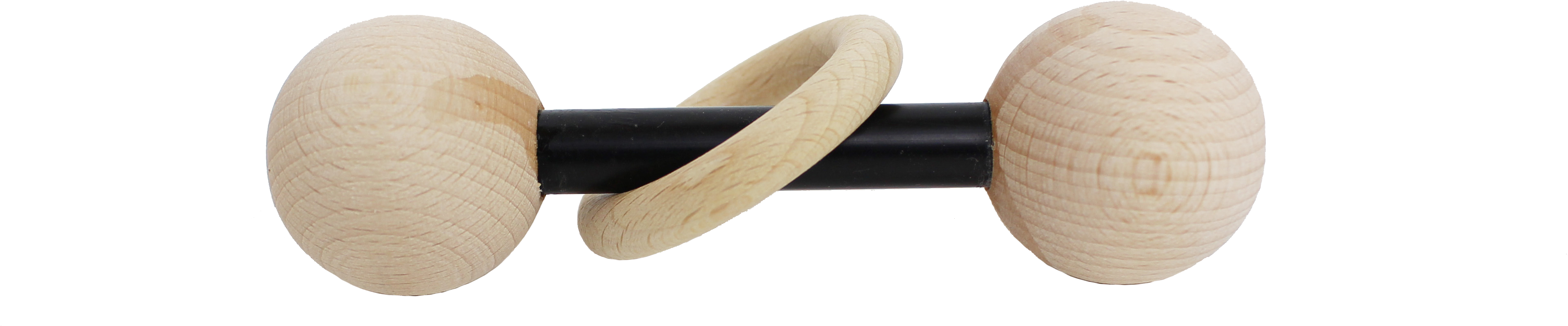 Baby Rattle Black Core Ring - Wood (5184x3456), Png Download
