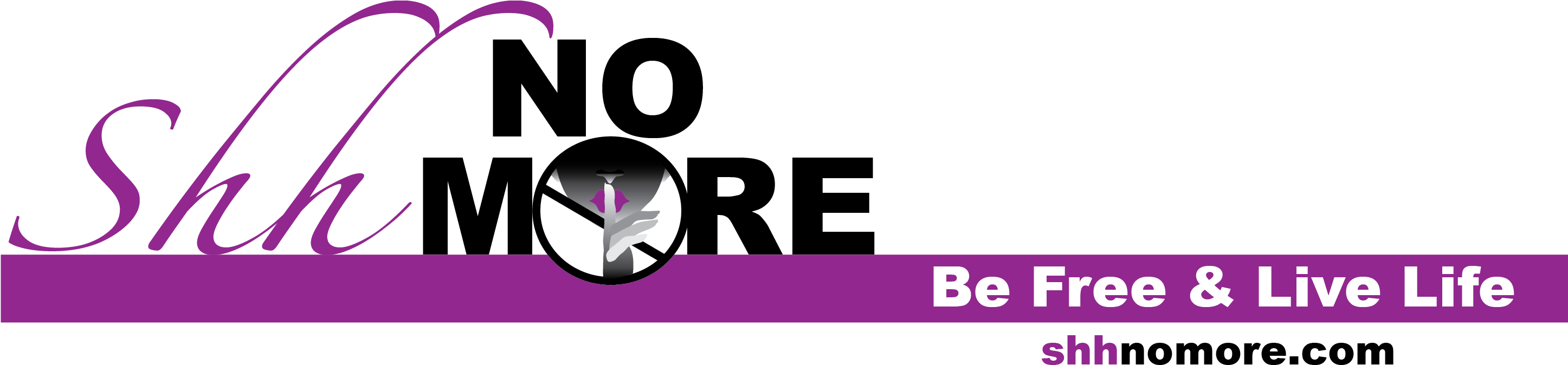 Shh No More - Graphic Design (2896x706), Png Download