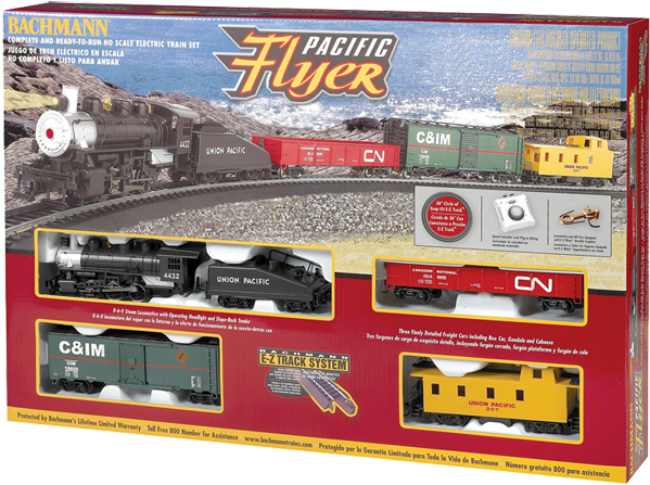 Pacific Flyer Steam Locomotive Set - Bachmann Железная Дорога (800x800), Png Download