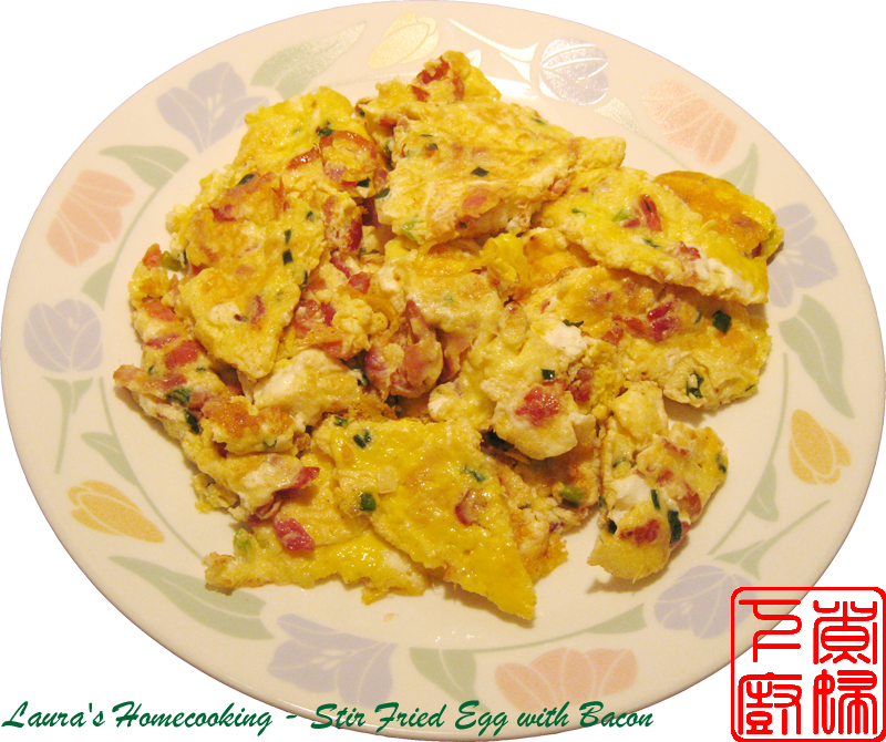 Stir Fried Egg With Bacon - Fazoli Chicken Fettuccine Alfredo (800x670), Png Download
