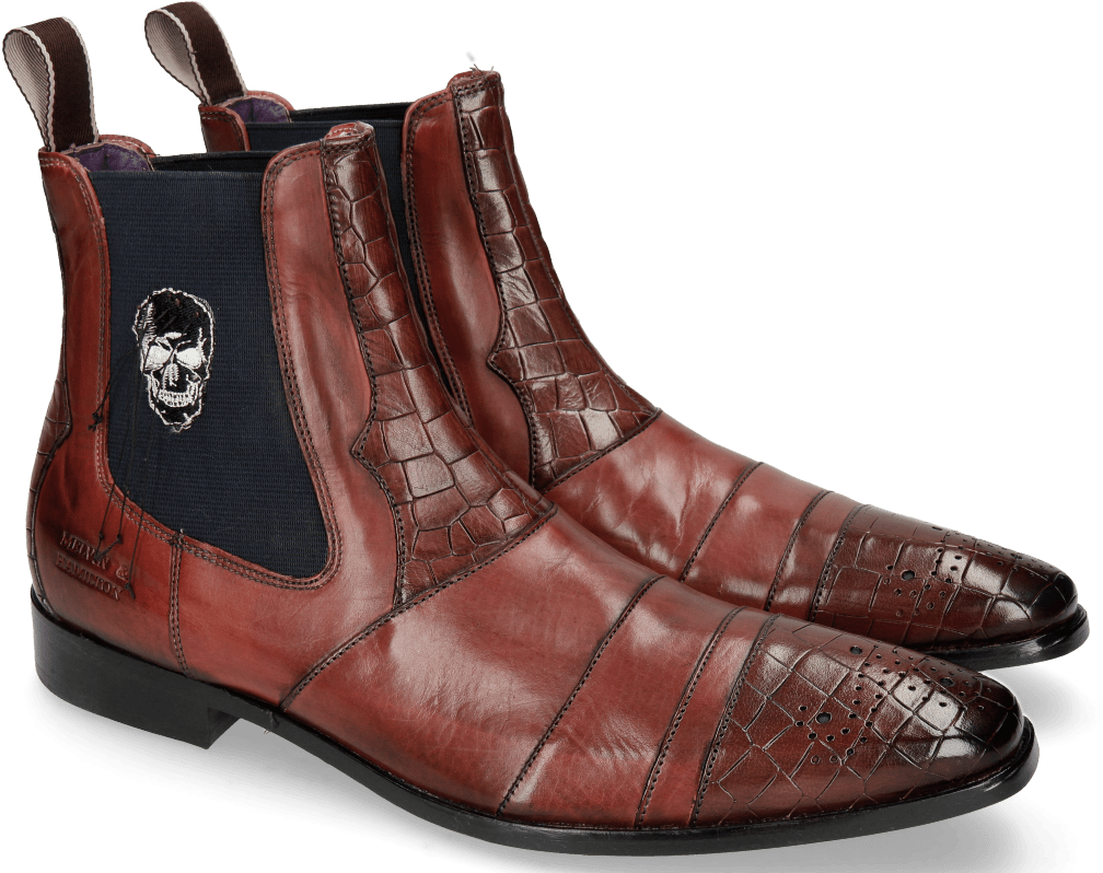 Ankle Boots Elvis 12 Ruby Crock Plum Skull - Melvin Et Hamilton Bottine Elvis 12 (1024x1024), Png Download