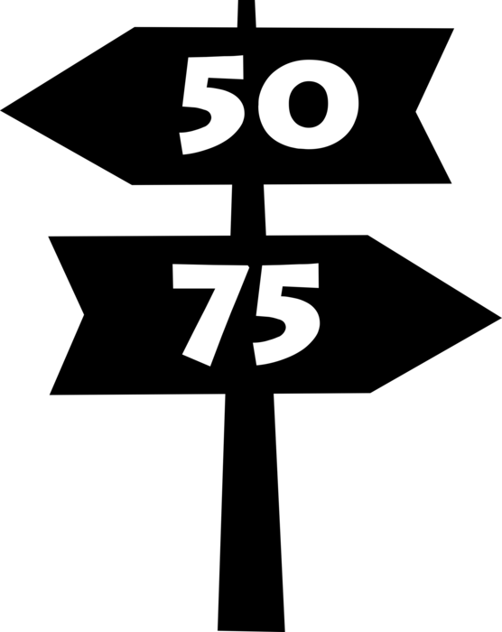 Vector Illustration Of Highway Or Street Signs With - Cross (556x700), Png Download