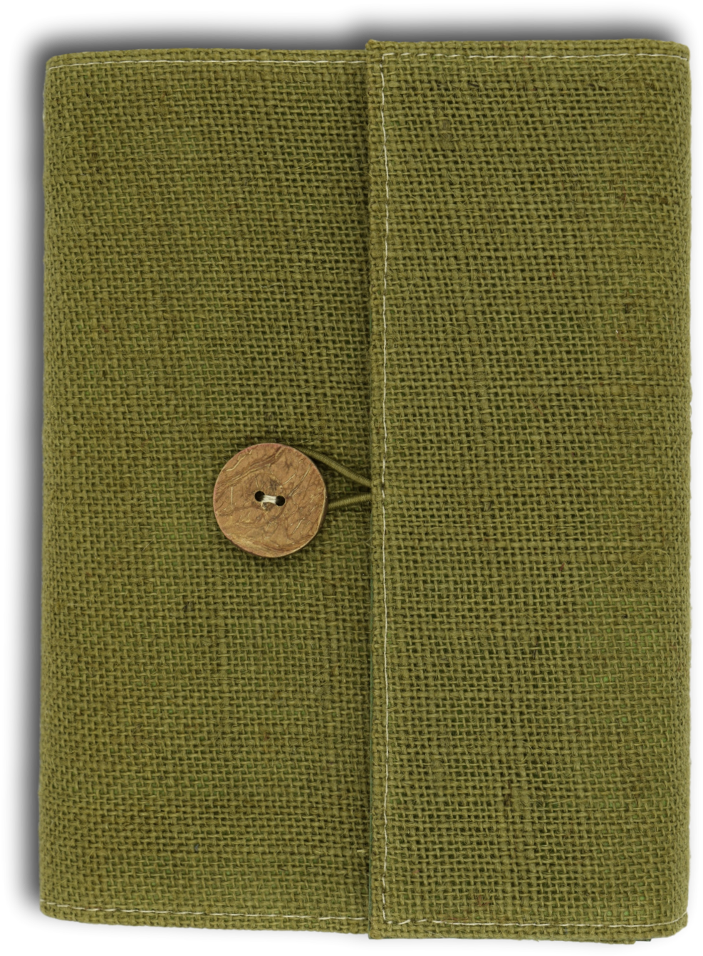 Burlap Jute Journal Olive - Button (1400x1400), Png Download