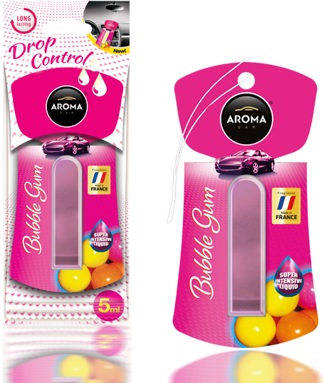 Bubble Gum Image - Aroma Car Drop Control Black (682x642), Png Download