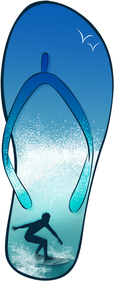 Flipflop - Flip Flop Art (427x970), Png Download