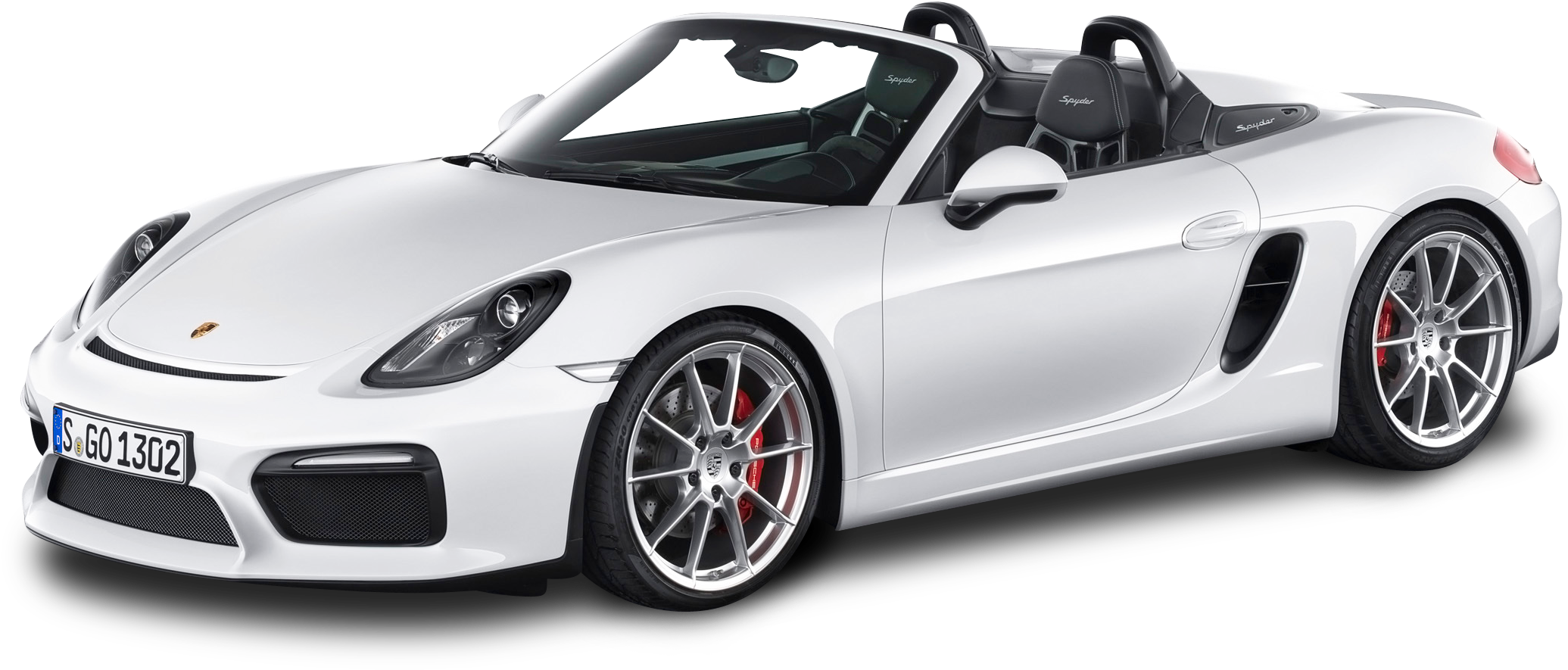 White Porsche Boxster Spyder Car - Porsche Boxster Png (2236x1004), Png Download