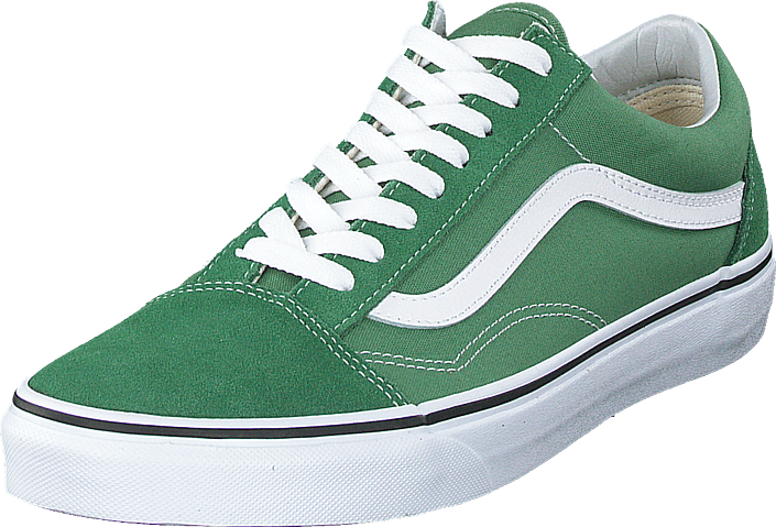 Ua Old Skool Deep Grass Green/true White - Vans Color Rojo (705x479), Png Download