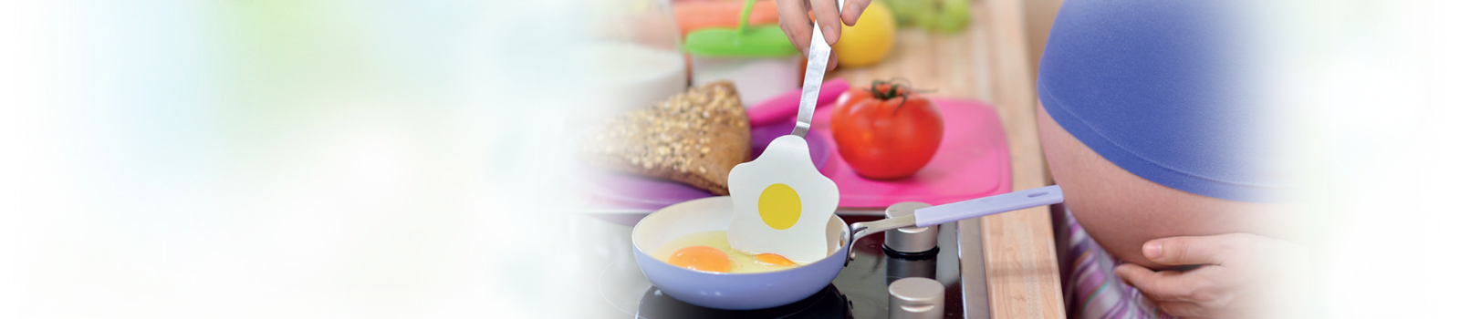 Healthy Eating In Pregnancy - Poached Egg (1600x350), Png Download