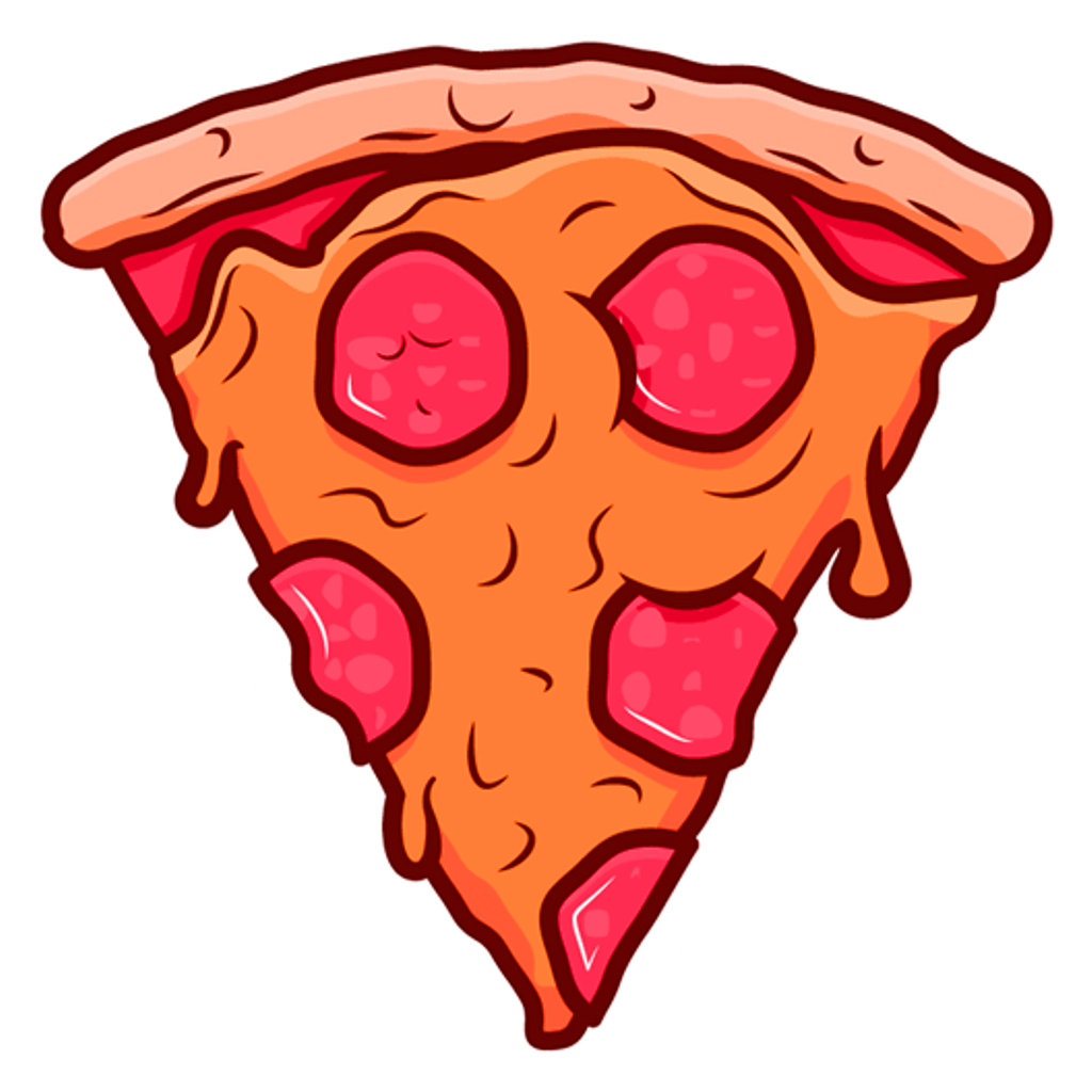 Pizza Sticker - Pizza Slice Cartoon Png (1024x1024), Png Download