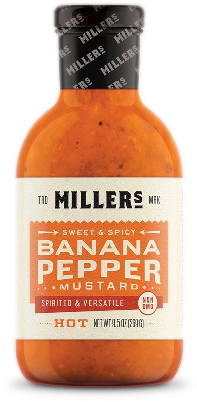 Banana Pepper Mustard - Miller's Banana Pepper Mustard (436x800), Png Download