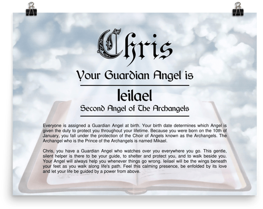 Scripture Background - Guardian Angel (608x608), Png Download