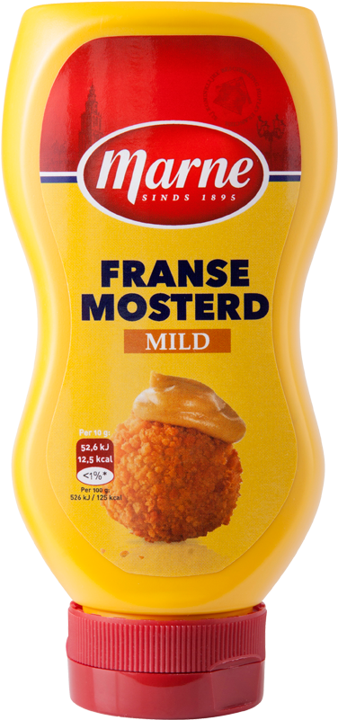 Marne French Mustard Mild In A Squeeze Bottle - Marne Mosterd (800x800), Png Download