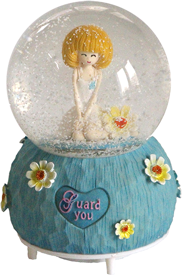 Guardian Angel Bluetooth Snow Globe Speaker - Figurine (600x600), Png Download