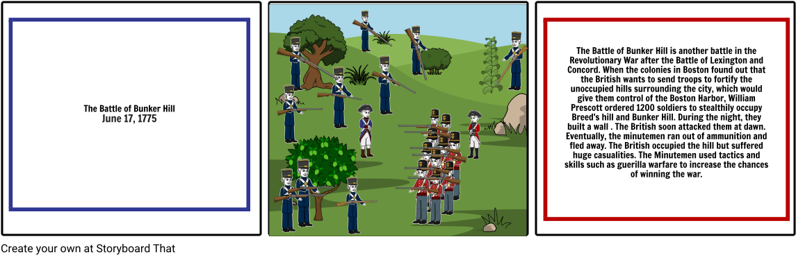 The Battle Of Bunker Hill - Cartoon (1164x385), Png Download