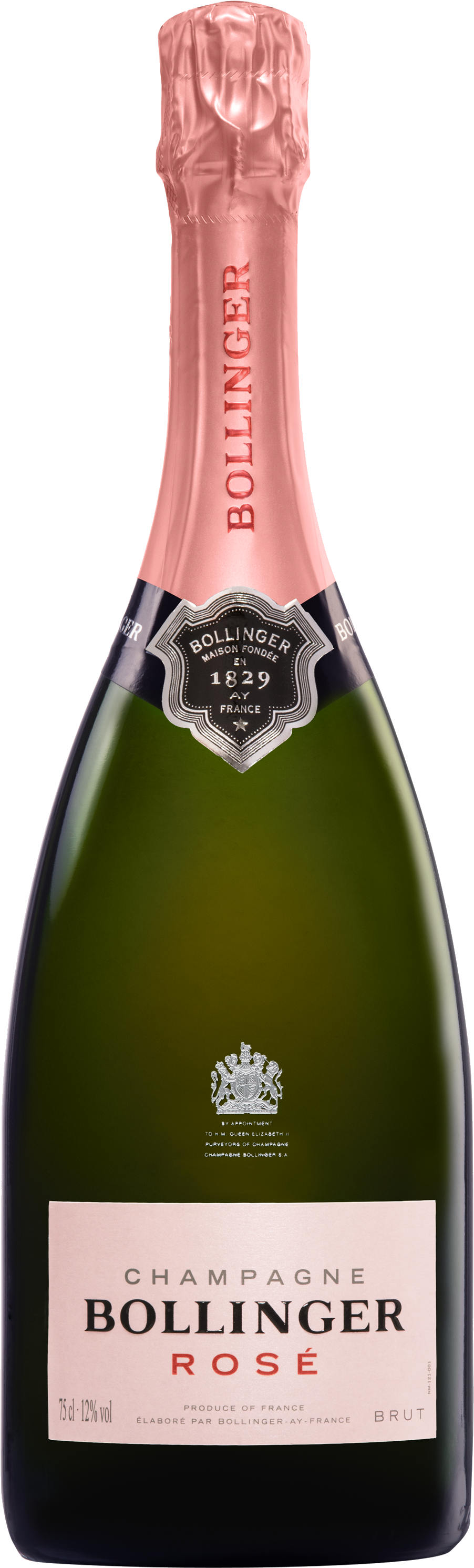 Champagne Bollinger - Bollinger Rose Champagne Bottle (932x3028), Png Download
