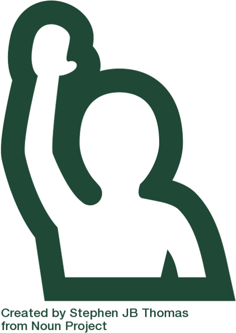 Raised Hand - Icon (698x697), Png Download