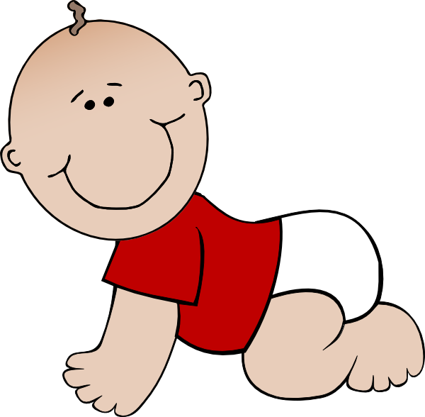 Jpg Free Download Bay Boy With Red Shirt Clip Art - Baby Boy Clip Art (600x588), Png Download