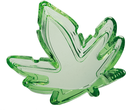Glass Leaf-shape Ashtray - Ganja Ashtrays (945x709), Png Download
