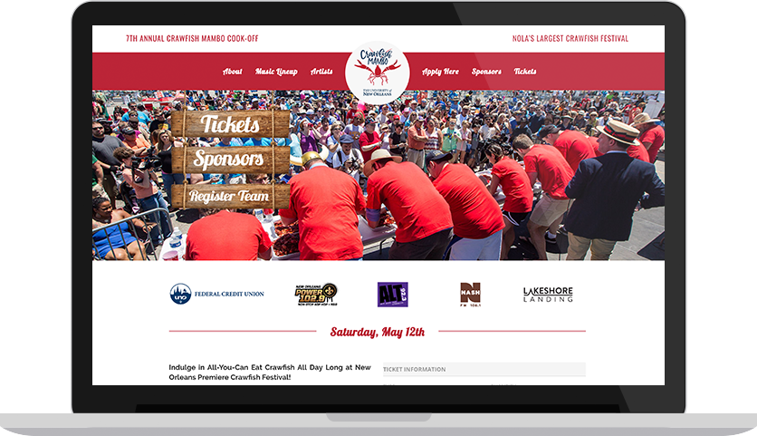 The University Of New Orleans Partners With My Event - Website (836x481), Png Download