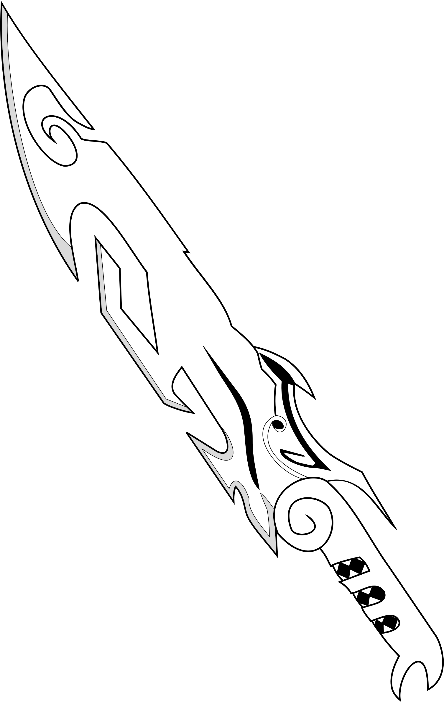 Big Image - Sword Drawing (1697x2400), Png Download