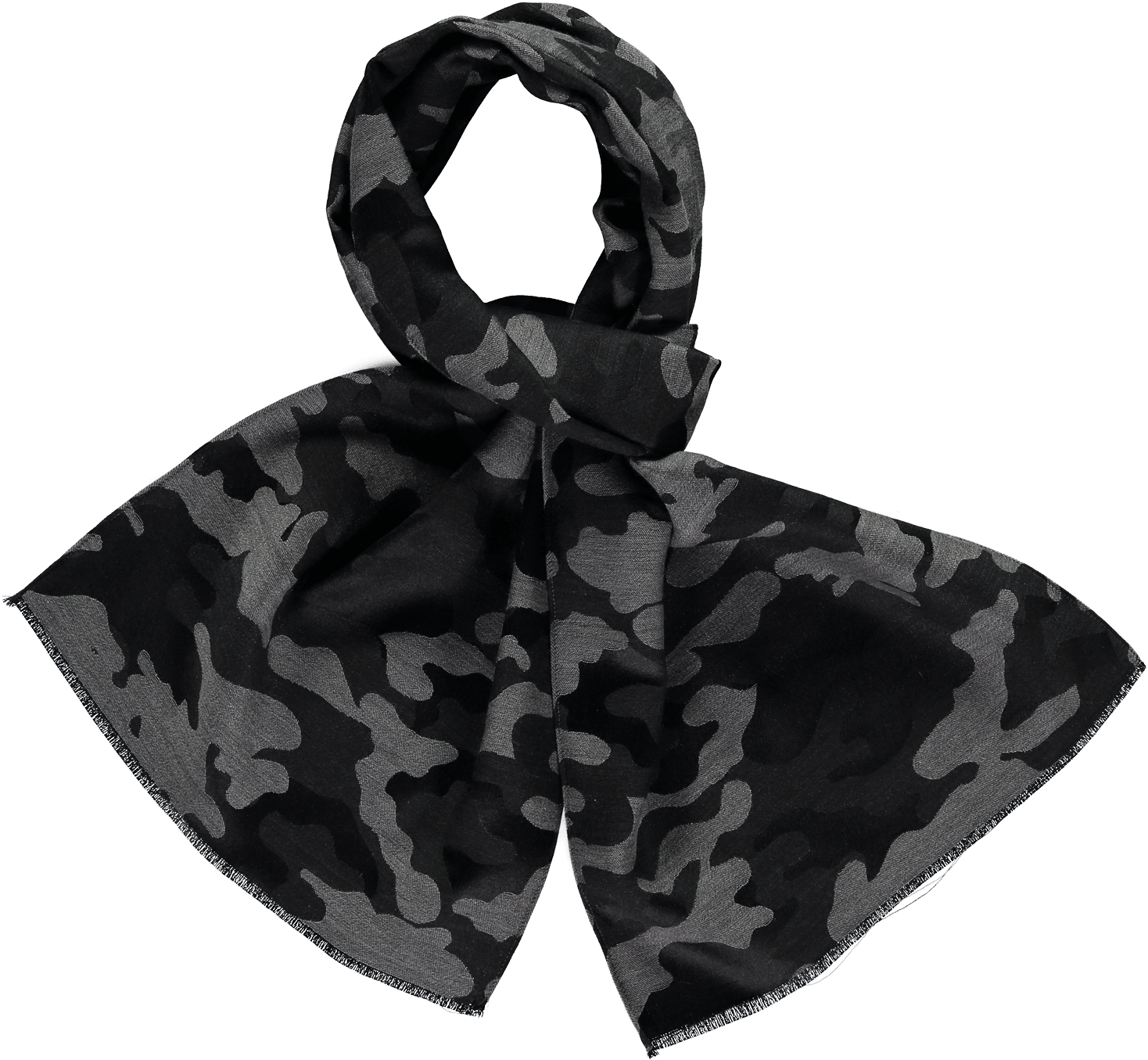 Wool Scarf Camo Black Grey - Scarf (1500x1500), Png Download