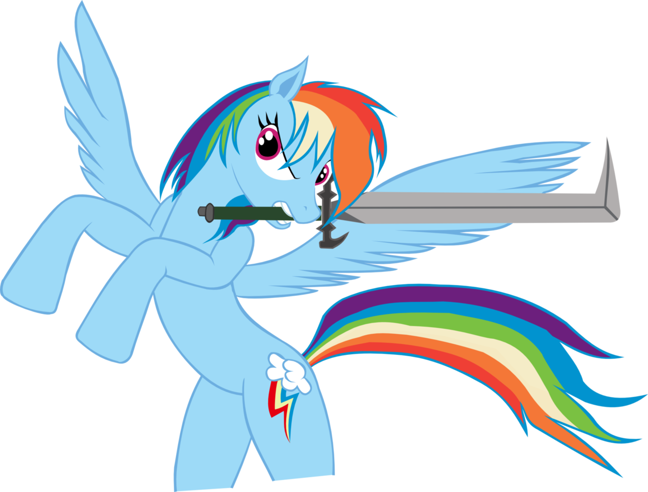 Klaifferon, Rainbow Dash, Safe, Simple Background, - Cartoon (1280x973), Png Download