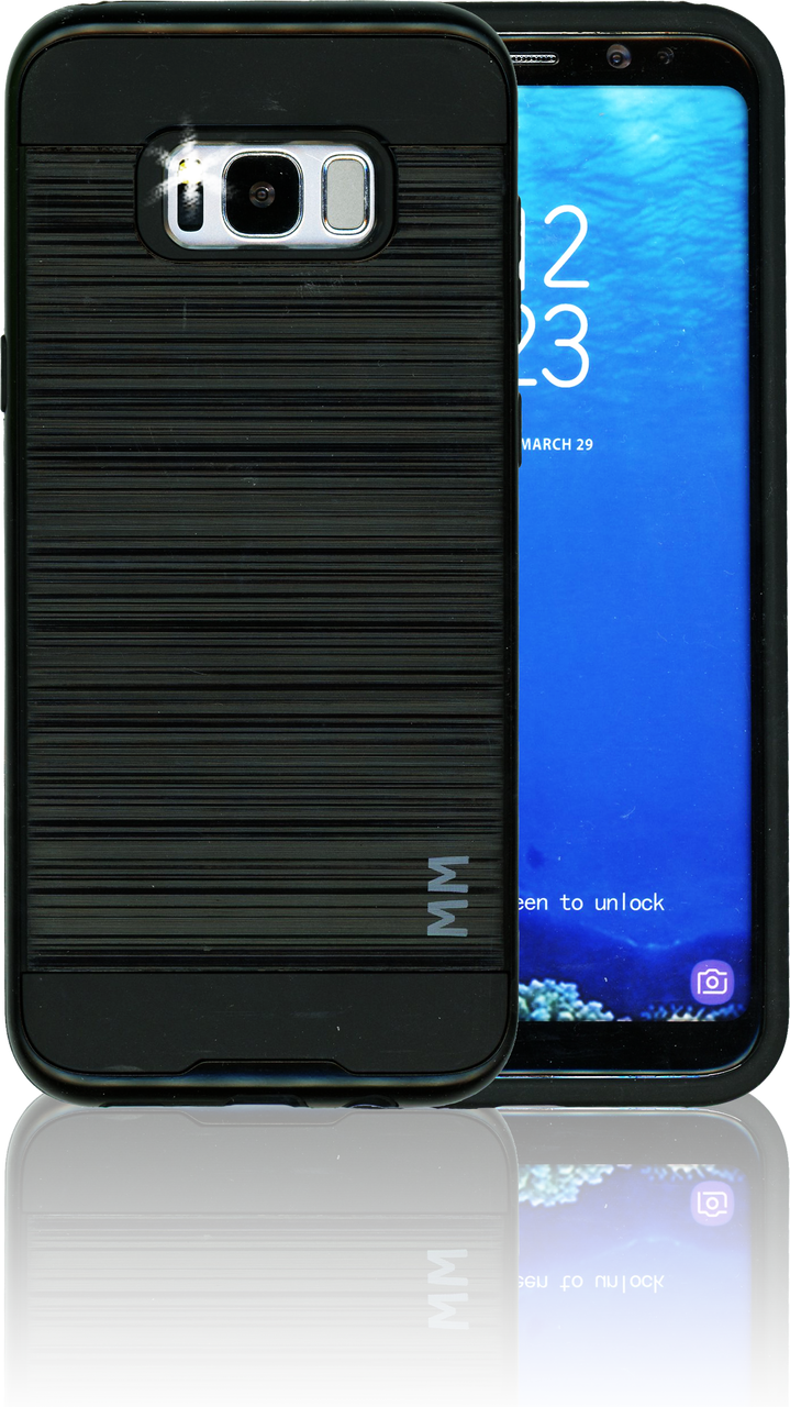 Samsung Galaxy S8 Mm Slim Dura Metal Finish Black - Smartphone (719x1280), Png Download