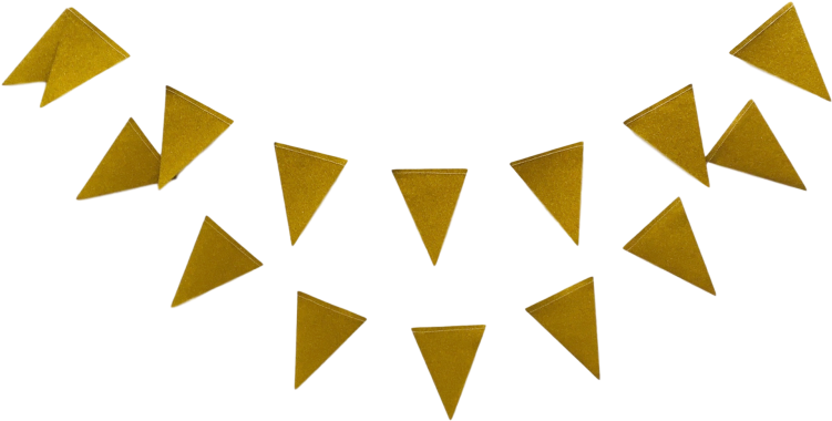 Mini Gold Party Bunting Banner For Bachelorette Or (800x800), Png Download