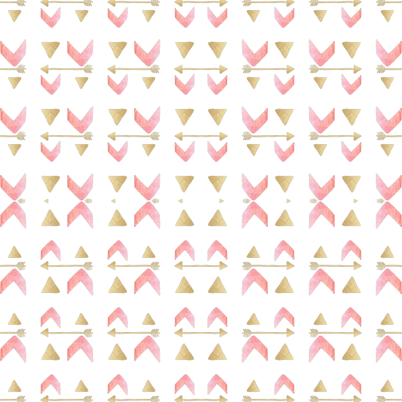 Tribal Pink Gold Arrows Fabric Wallpaper - Circle (800x800), Png Download
