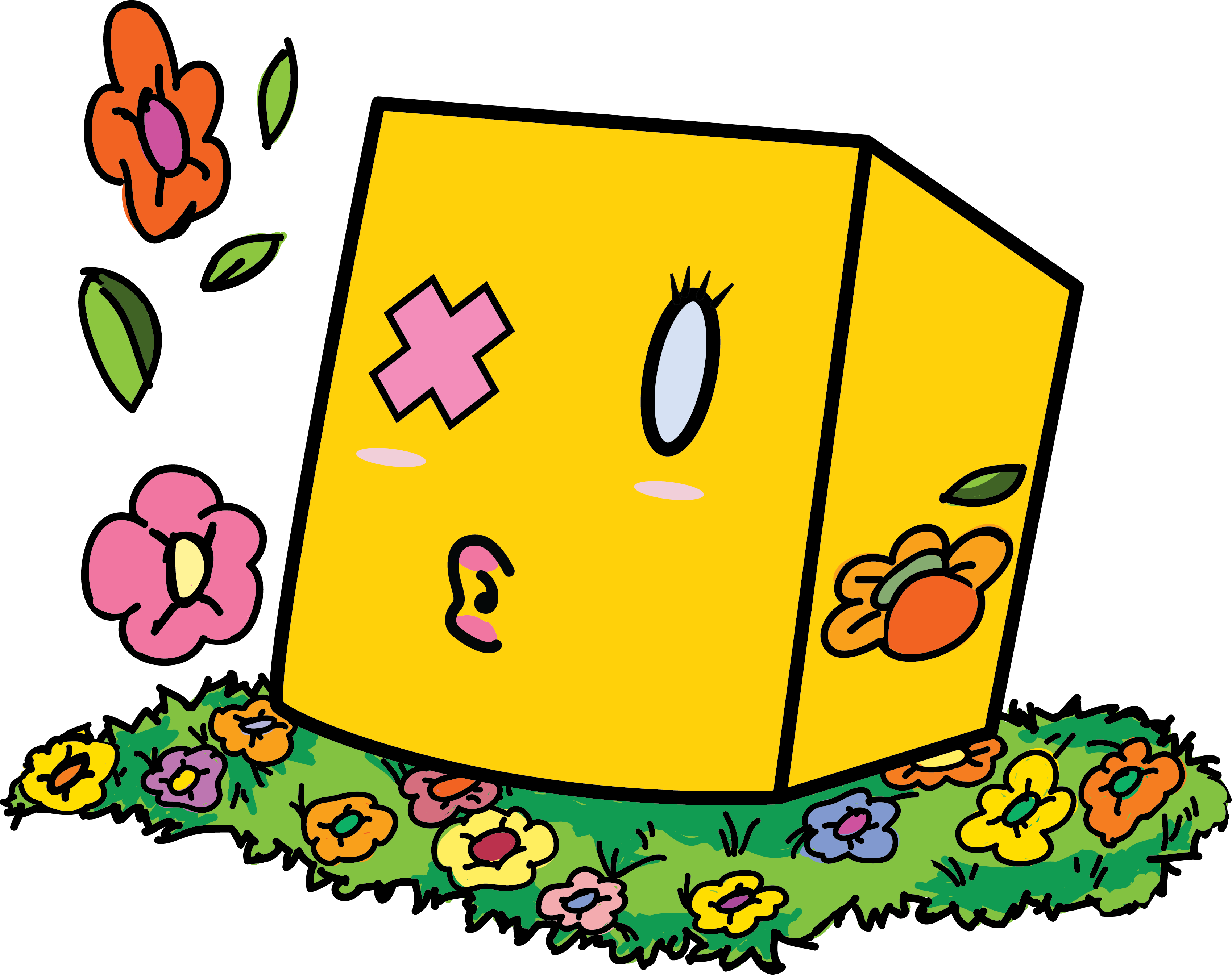 Image Of Blondie Flower Bed Sticker (3399x2691), Png Download