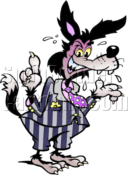 Smart Wolf Salavitating - Lobo Elegante (600x600), Png Download