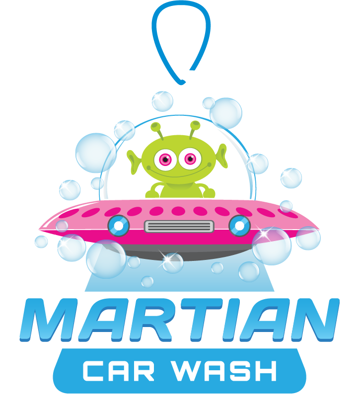 Air Freshener With Every Wash - Martian Car Wash Logo Transparent (723x835), Png Download