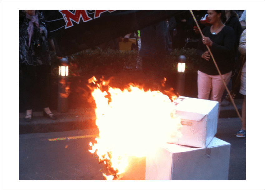 Burning Petition Boxes - Flame (850x611), Png Download