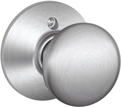 Schlage Satin Chrome F Series Plymouth Dummy Knob - Schlage F Series Entrance (800x800), Png Download