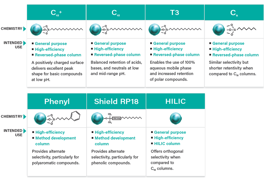 Cortecs Column Characteristics - Waters Phenyl Column (865x590), Png Download