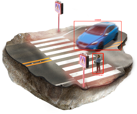 The Company Created The New Smart Pedestrian Crosswalk (700x539), Png Download