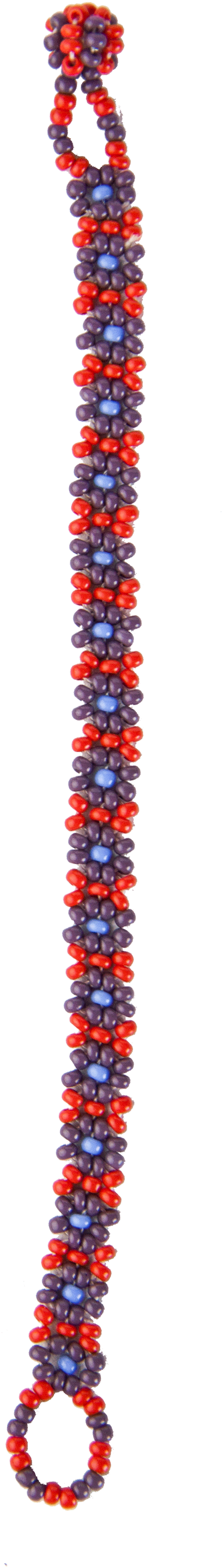 Pulsera Chica De Flores Morada Y Azul - Bead (780x3818), Png Download