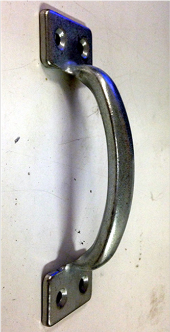 6" Galvanized Door Pull - Wood (500x650), Png Download