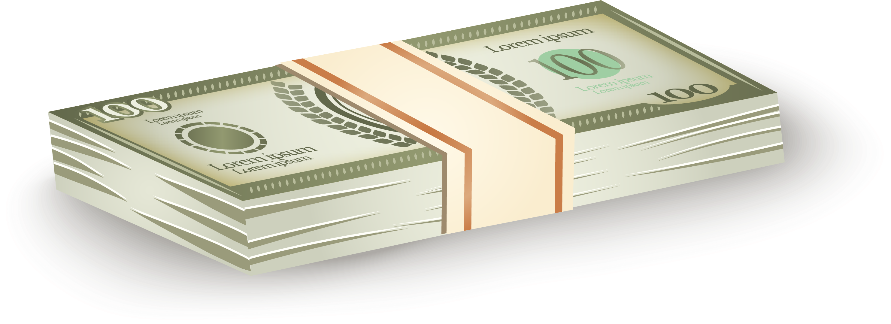 Cash United States Dollar Money Coin - Money Stack Png (2980x1082), Png Download