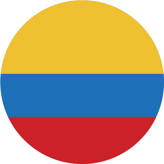 Ícono Con Bandera De Colombia - Circle (600x600), Png Download