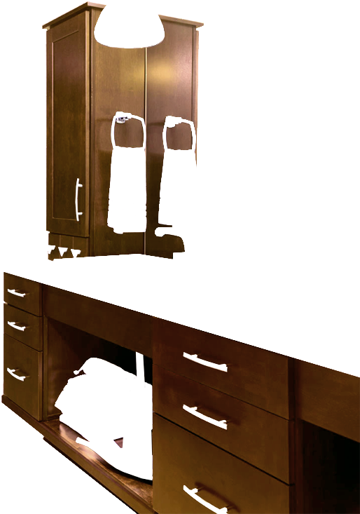 Cabinets-walnut - Cabinetry (602x800), Png Download