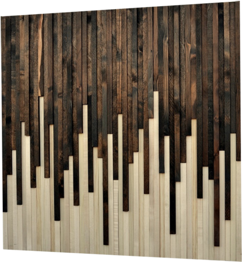Wood Wall Texture - Painted Wooden Wall Art (1024x683), Png Download