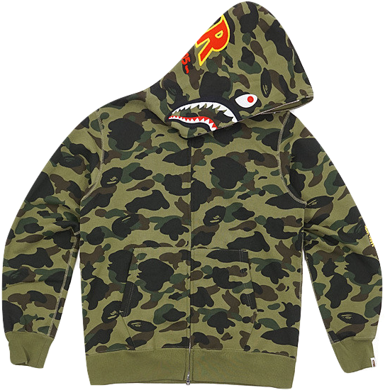 Download Bape Shark Ponr Hoodie - Ponr Bape Hoodie Camo - Full Size PNG