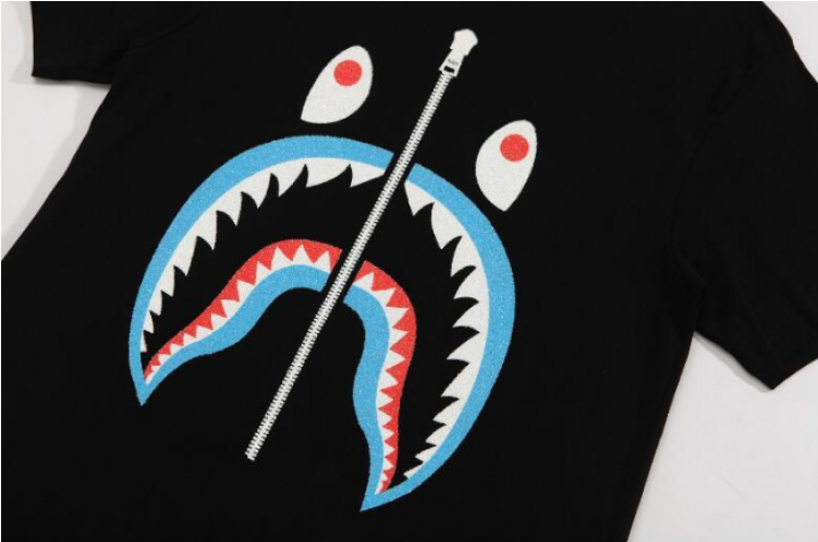 Bape 01171602 Novel Men's Zipper Decoration A Bathing - Bape Shark Zip Tee (750x750), Png Download